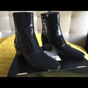 Laurence Decade Ringo Sequins Bootie Black size 39